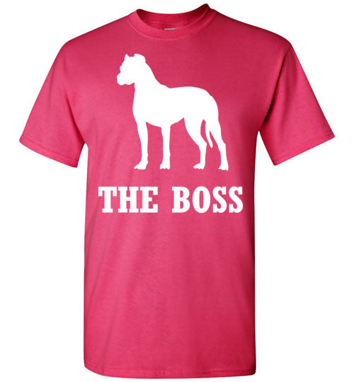 Boxer is the Boss Dog Lover Short-Sleeve T-Shirt-T-Shirt-PureDesignTees