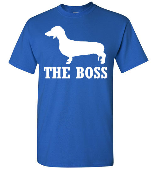 Dachshund the Boss Youth Short-Sleeve T-Shirt-T-Shirt-PureDesignTees
