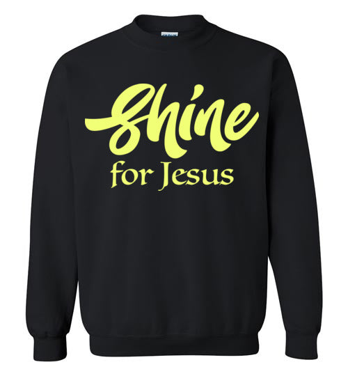 Shine for Jesus Crewneck Sweatshirt-Sweatshirt-PureDesignTees