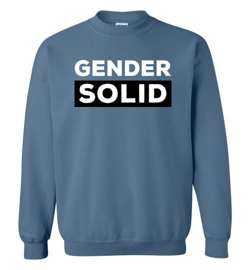 Gender Solid Crewneck Sweatshirt-Sweatshirt-PureDesignTees