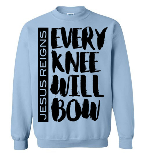 Every Knee Will Bow-Long sleeve t-shirt-PureDesignTees