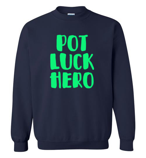 Pot Luck Hero Crewneck Sweatshirt-Sweatshirt-PureDesignTees