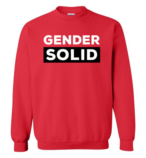 Gender Solid Crewneck Sweatshirt-Sweatshirt-PureDesignTees