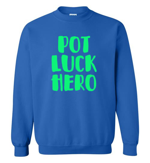 Pot Luck Hero Crewneck Sweatshirt-Sweatshirt-PureDesignTees