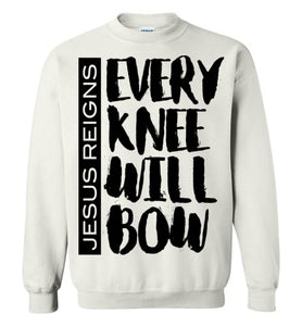 Every Knee Will Bow-Long sleeve t-shirt-PureDesignTees