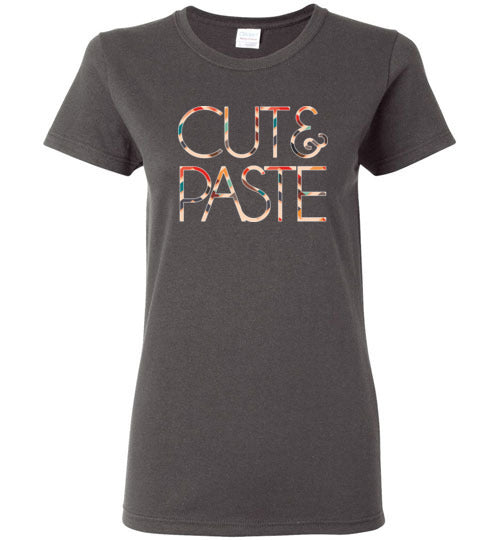 Cut & Paste Ladies Short-Sleeve T-Shirt-T-Shirt-PureDesignTees
