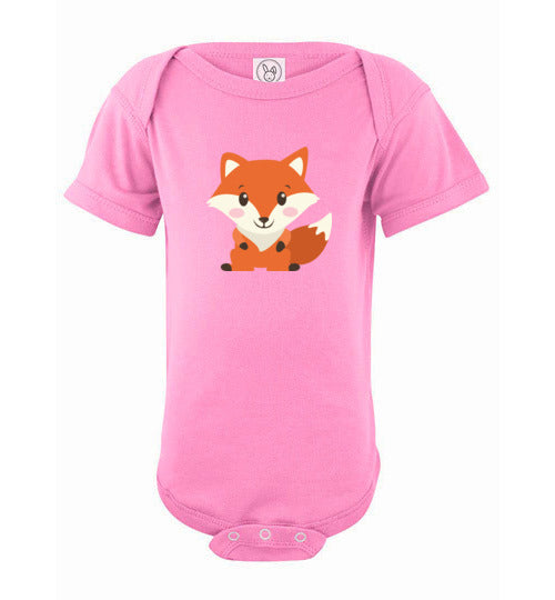 Cute Fox Infant Fine Jersey Bodysuit-PureDesignTees