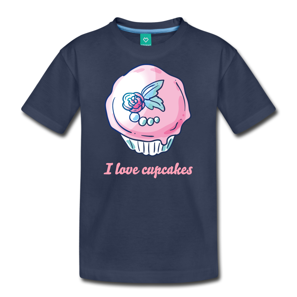 I love cupcakes girl's Premium T-Shirt-Kids' Premium T-Shirt-PureDesignTees