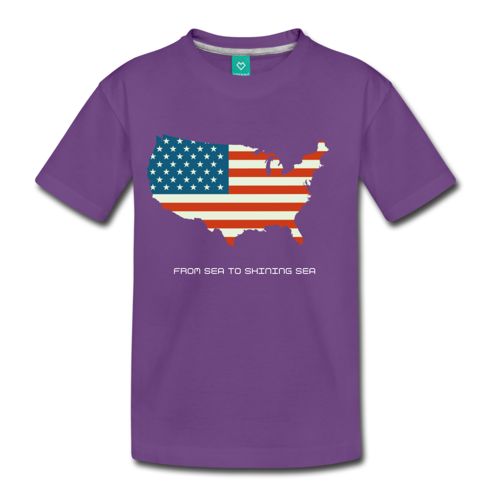 USA From Sea to Shining Sea Kids' Premium T-Shirt-Kids' Premium T-Shirt-PureDesignTees