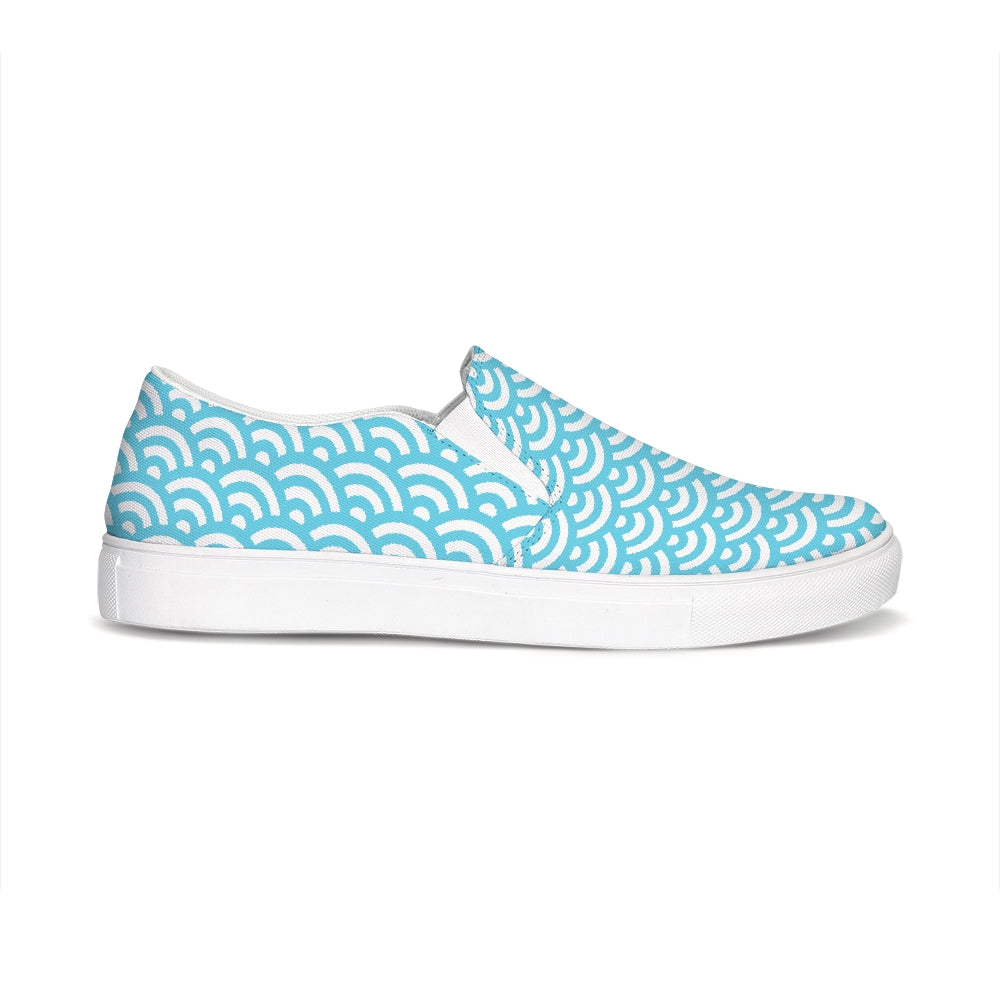 Abstract Waves Slip-On Canvas Shoe-shoes-PureDesignTees