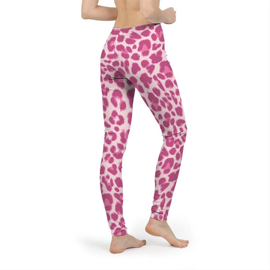 Animal Print Pink Combo Women's Yoga Pant-cloth-PureDesignTees