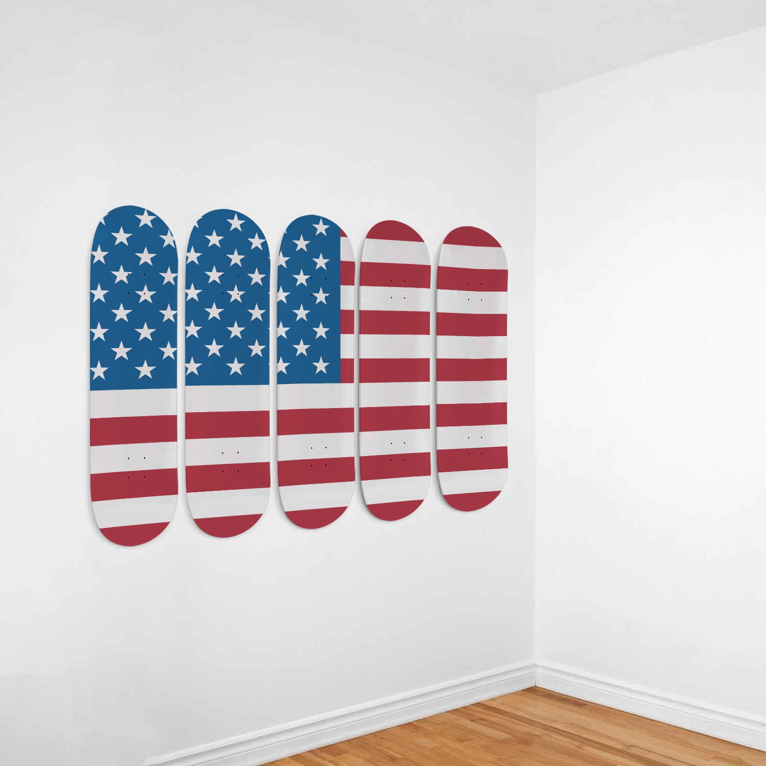 American Flag 5x Skateboard Wall Art-5 Skateboard Wall Art-PureDesignTees