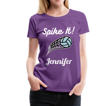 Load image into Gallery viewer, Spike It! Personalized Volleyball Women’s Premium T-Shirt-Women’s Premium T-Shirt-PureDesignTees