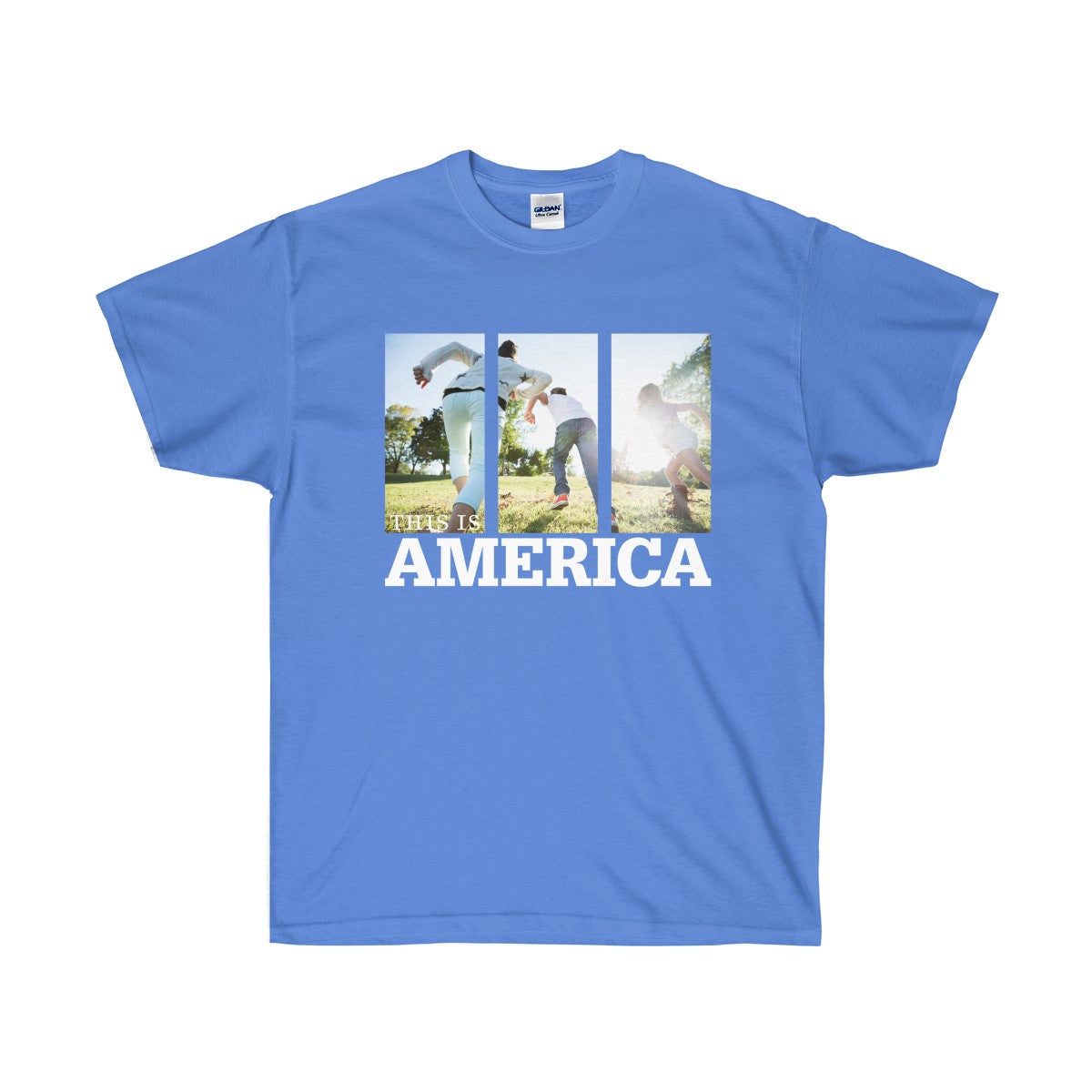 This is America - Children Running Unisex Ultra Cotton Tee-T-Shirt-PureDesignTees