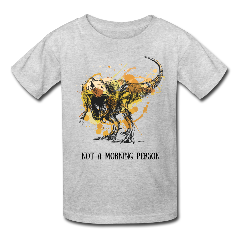 T-Rex - Not a Morning Person Kids' T-Shirt-Kids' T-Shirt-PureDesignTees
