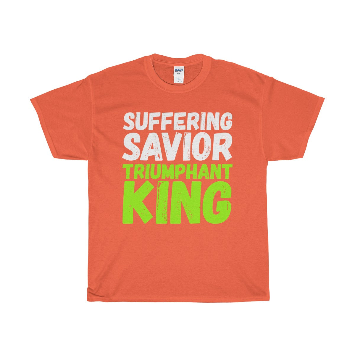 Suffering Savior Triumphant King Unisex Heavy Cotton Tee-T-Shirt-PureDesignTees