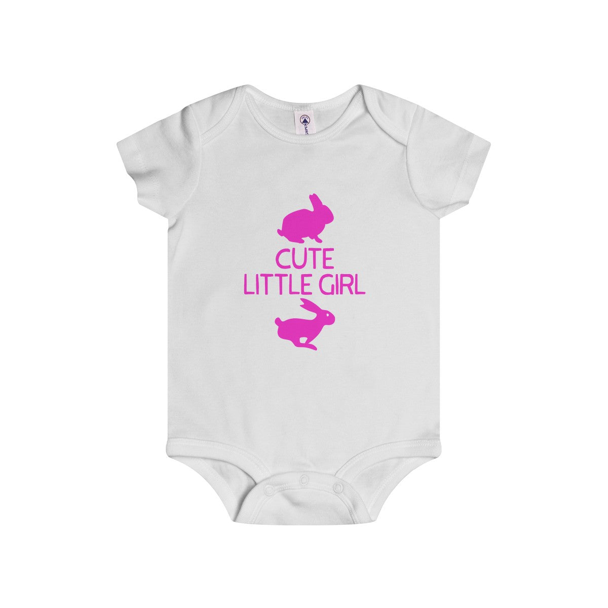 Cute Little Girl with Bunnies Infant Rip Snap Tee-Kids clothes-PureDesignTees