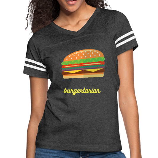 Burgertarian Women’s Vintage Sport T-Shirt-Women’s Vintage Sport T-Shirt-PureDesignTees