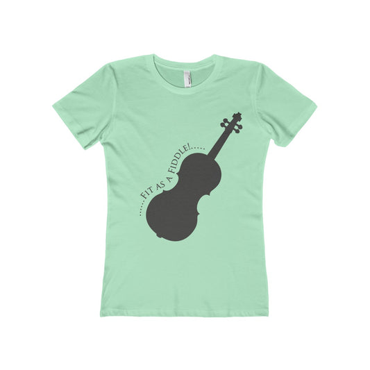 Fit as a Fiddle! Women's The Boyfriend Tee-T-Shirt-PureDesignTees