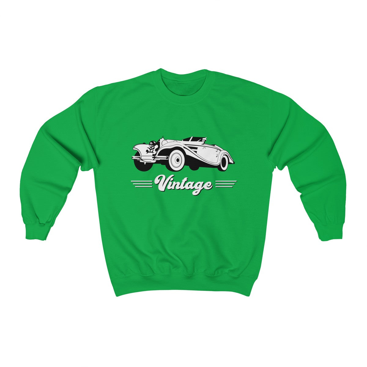 Vintage Car Hotrod Heavy Blend™ Adult Crewneck Sweatshirt-Sweatshirt-PureDesignTees