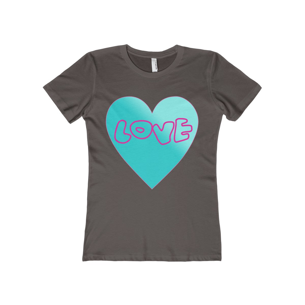 Love Heart Women's The Boyfriend Tee-T-Shirt-PureDesignTees