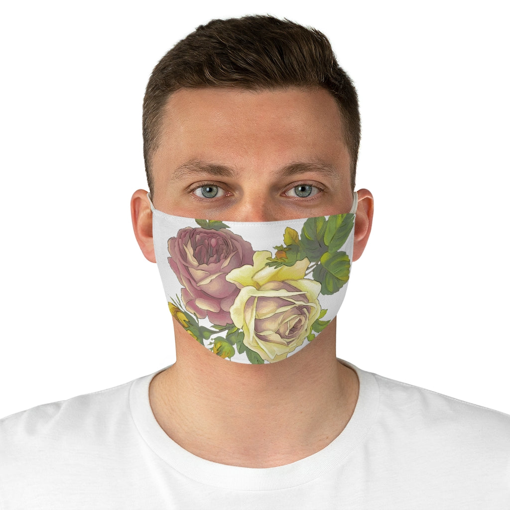 Roses Fabric Face Mask-Accessories-PureDesignTees