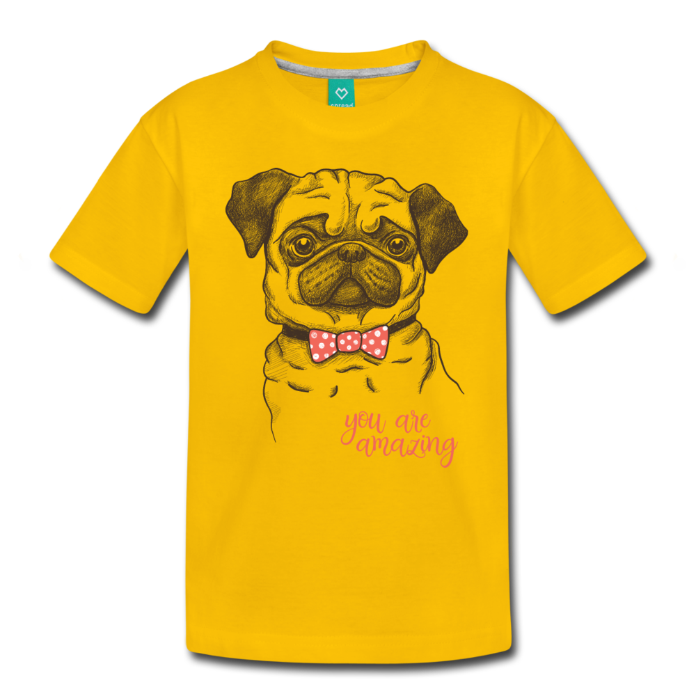 Pug You Are Amazing Kids' Premium T-Shirt-Kids' Premium T-Shirt-PureDesignTees