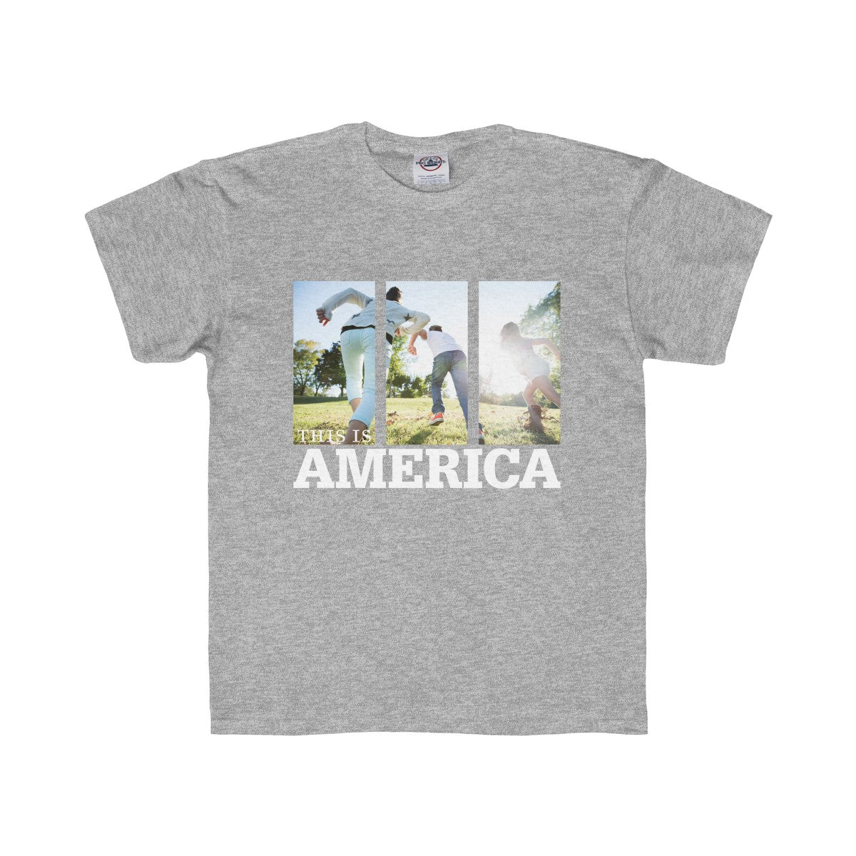 This is America - Children Running Kids Regular Fit Tee-Kids clothes-PureDesignTees