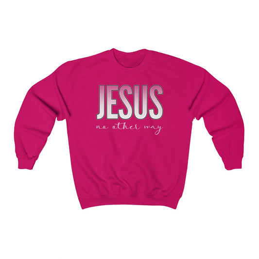 Jesus no other way Heavy Blend™ Adult Crewneck Sweatshirt-Sweatshirt-PureDesignTees