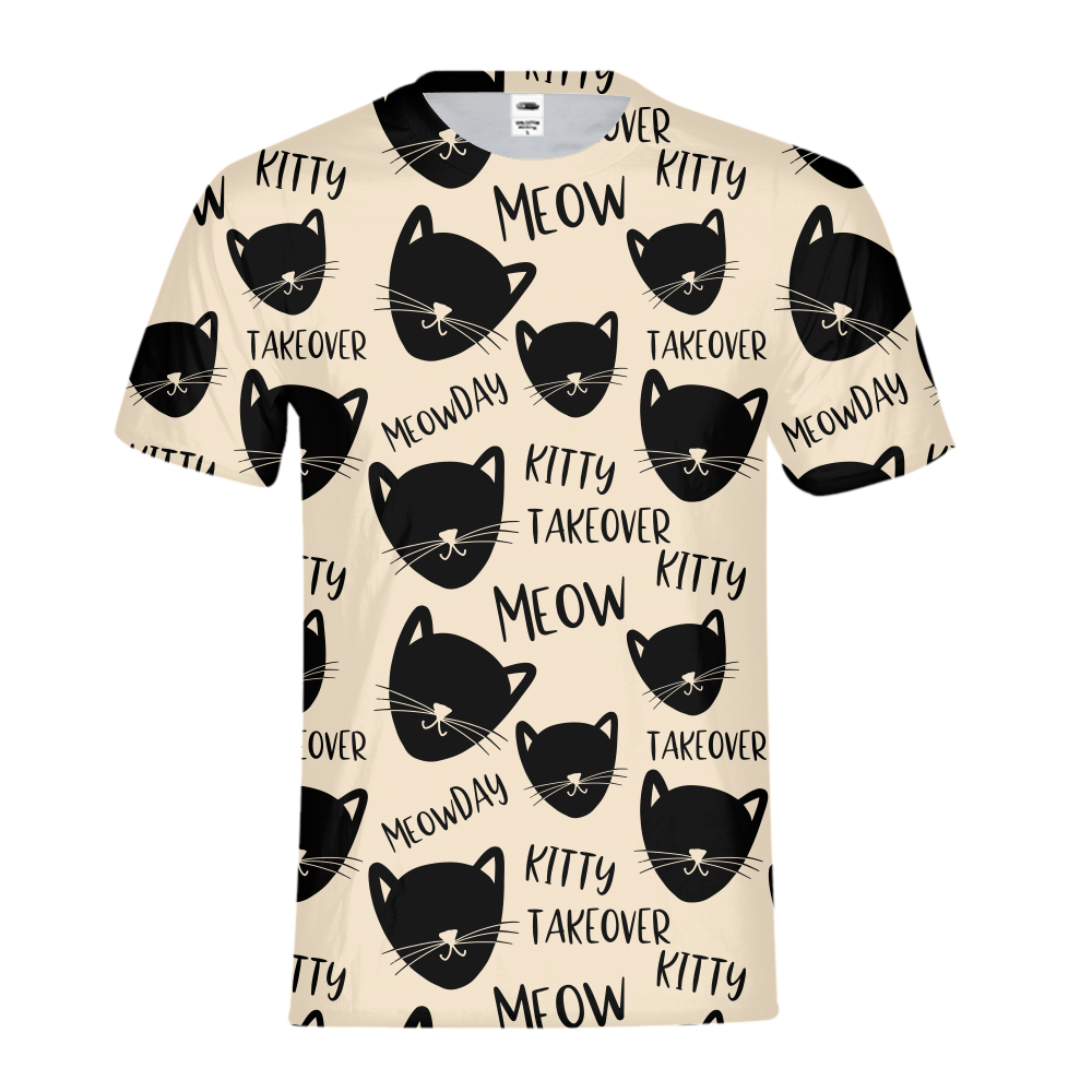 Kitty Takeover Kids Tee-cloth-PureDesignTees