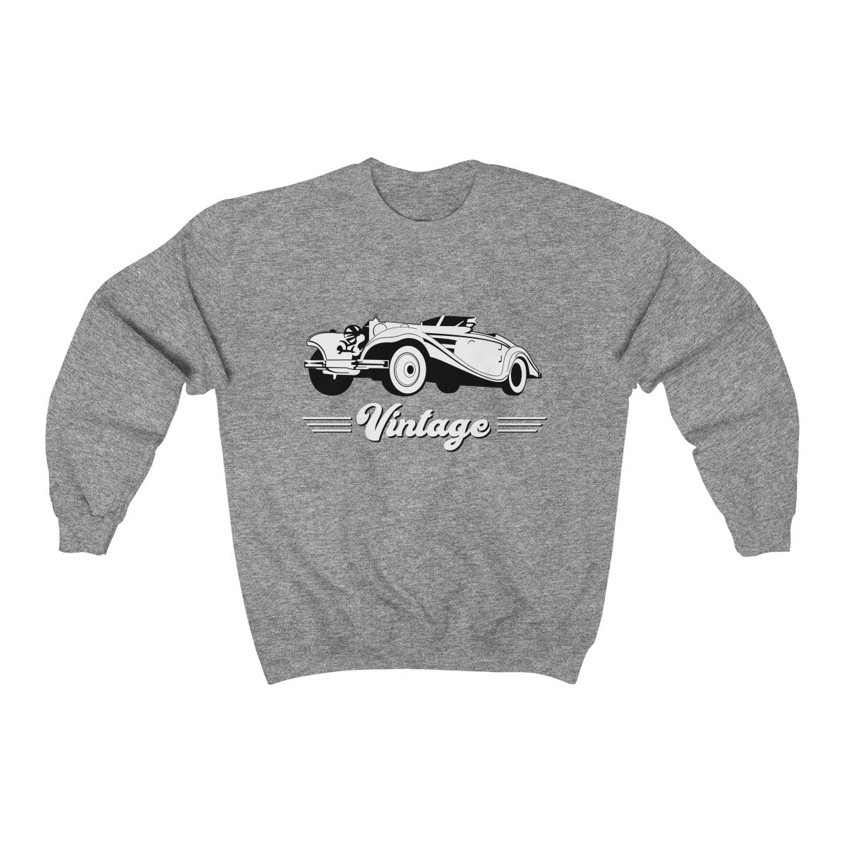 Vintage Car Hotrod Heavy Blend™ Adult Crewneck Sweatshirt-Sweatshirt-PureDesignTees
