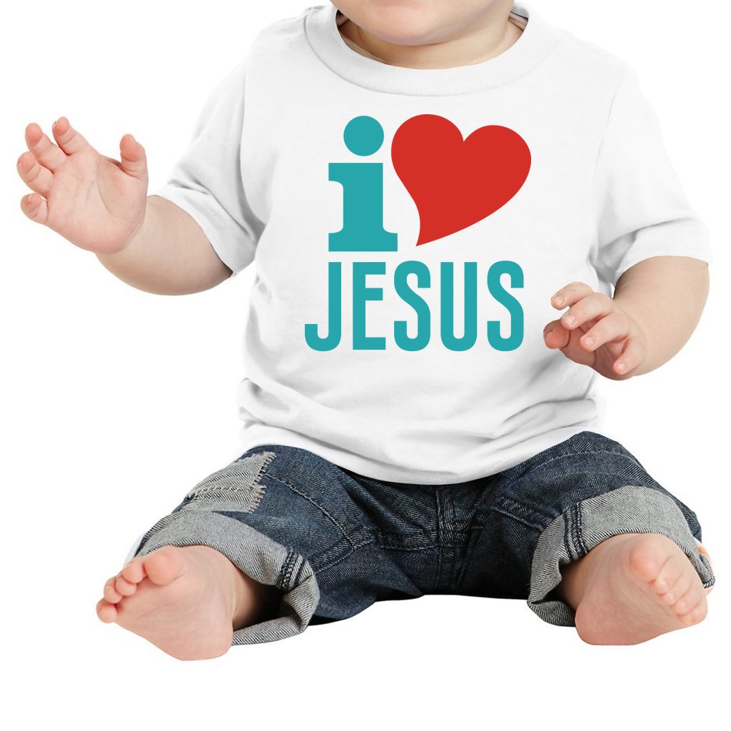 I Love Jesus Infant Cotton Jersey Tee-infant t-shirt-PureDesignTees