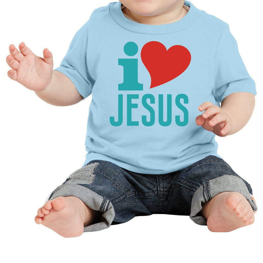 I Love Jesus Infant Cotton Jersey Tee-infant t-shirt-PureDesignTees