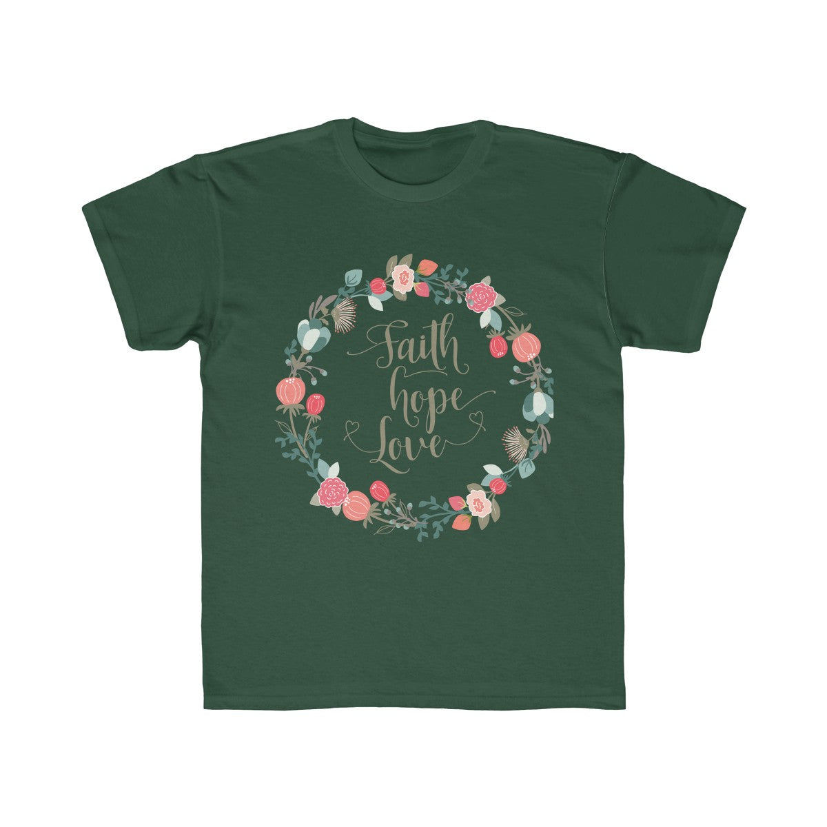 faith hope love Kids Regular Fit Tee-Kids clothes-PureDesignTees