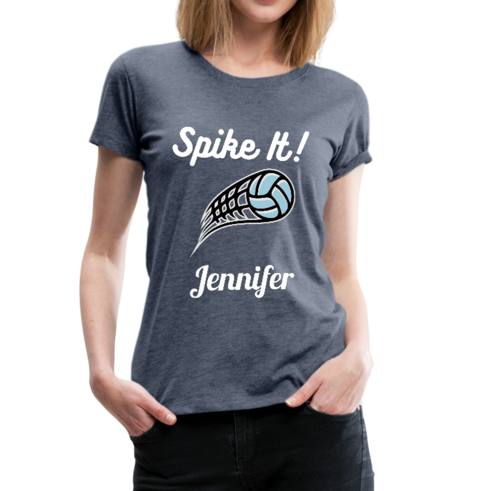 Spike It! Personalized Volleyball Women’s Premium T-Shirt-Women’s Premium T-Shirt-PureDesignTees