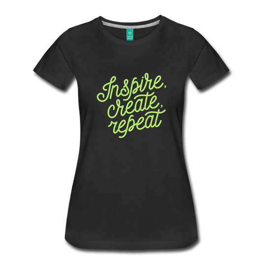 Inspire Create Repeat Women’s Premium T-Shirt-Women’s Premium T-Shirt-PureDesignTees
