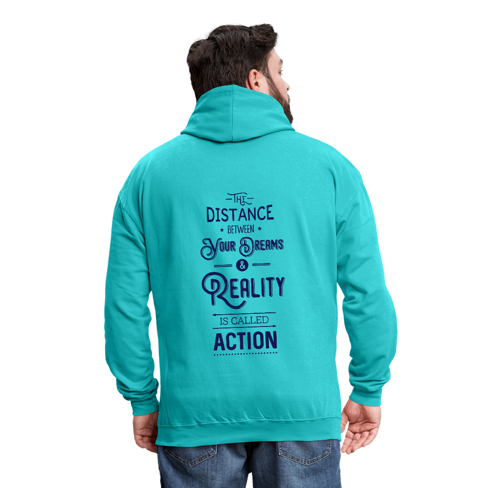 The Distance Between Your Dreams and Reality Contrast Hoodie-Contrast Hoodie-PureDesignTees