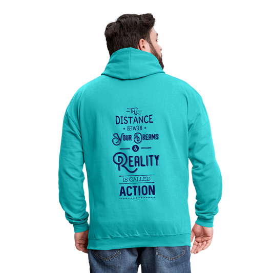 The Distance Between Your Dreams and Reality Contrast Hoodie-Contrast Hoodie-PureDesignTees