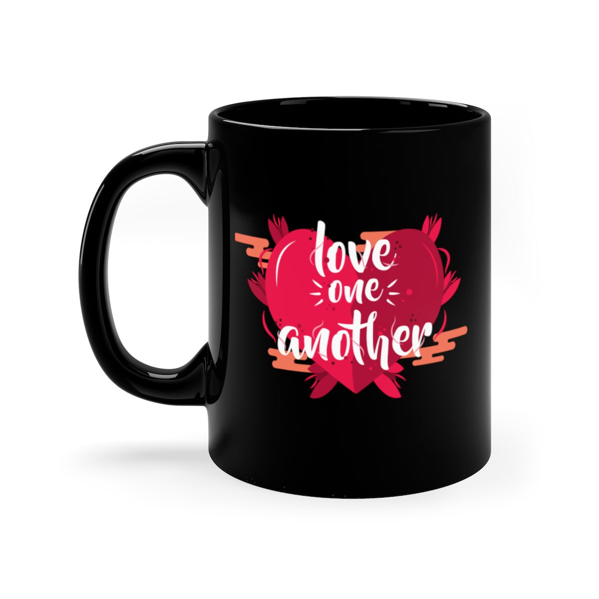 Love One Another Black mug 11oz-Mug-PureDesignTees