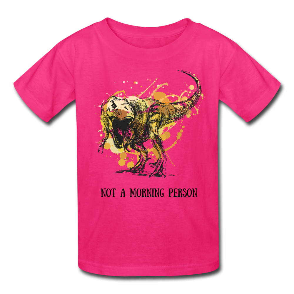T-Rex - Not a Morning Person Kids' T-Shirt-Kids' T-Shirt-PureDesignTees