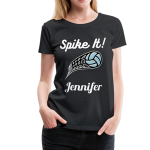 Spike It! Personalized Volleyball Women’s Premium T-Shirt-Women’s Premium T-Shirt-PureDesignTees
