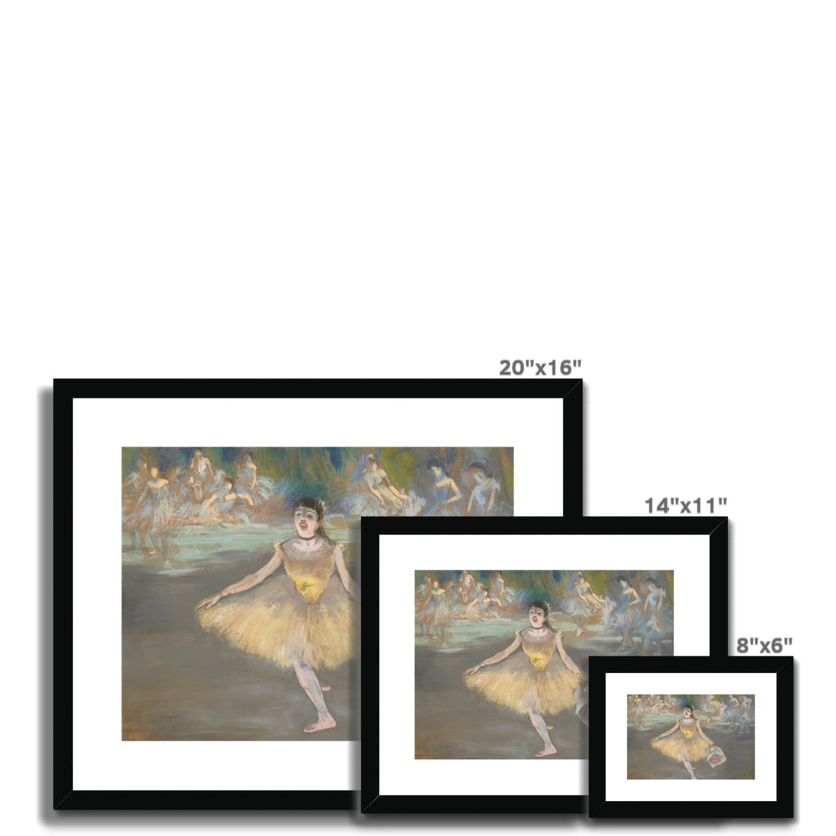 Dancer with a Bouquet by Edgar Degas Framed & Mounted Print-Fine art-PureDesignTees