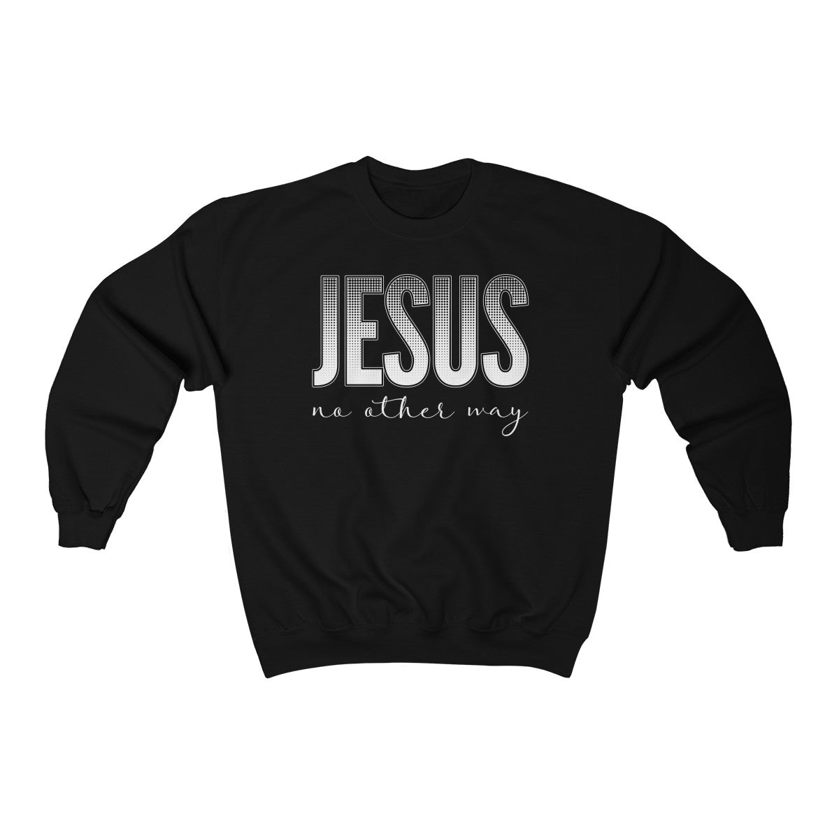 Jesus no other way Heavy Blend™ Adult Crewneck Sweatshirt-Sweatshirt-PureDesignTees