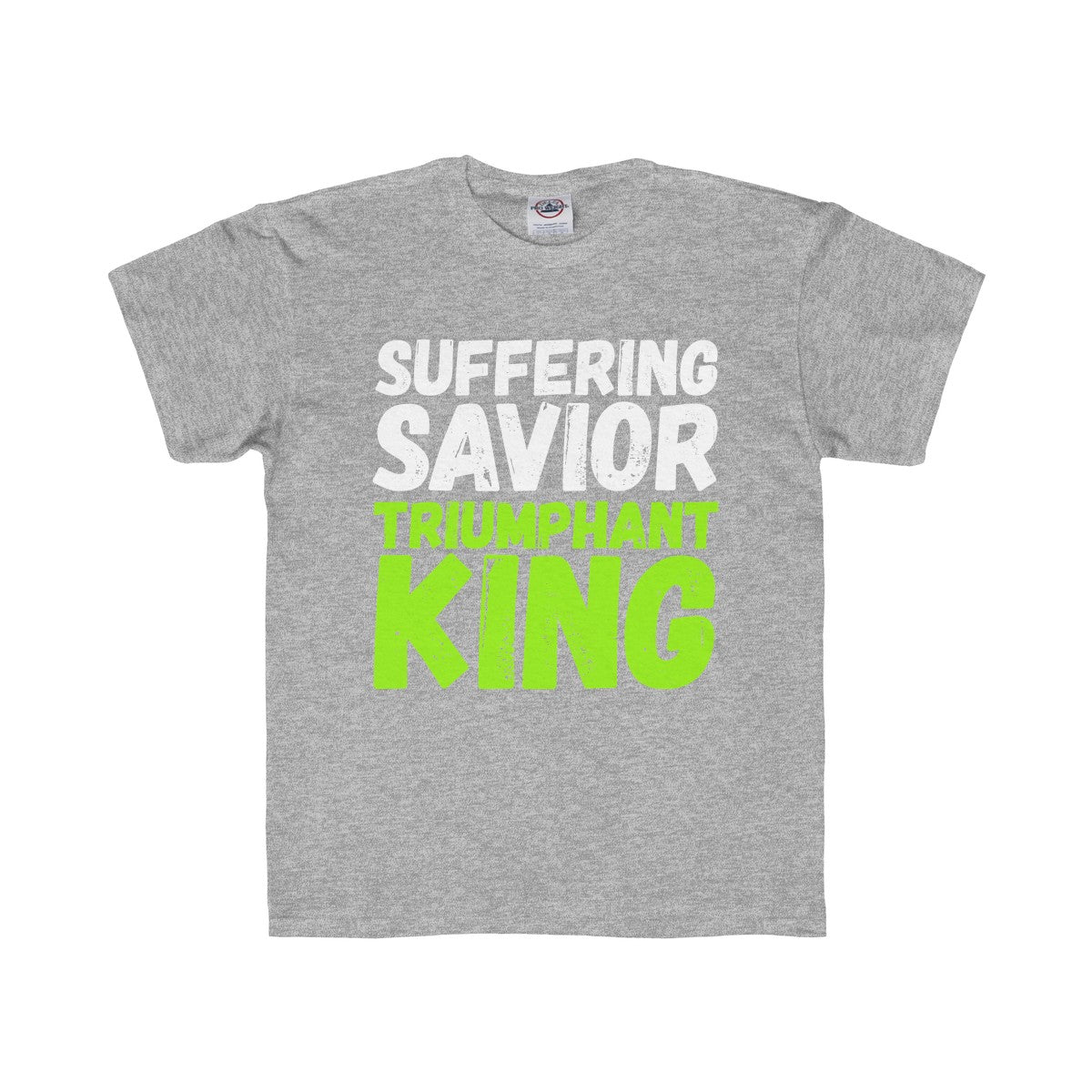 Suffering Savior Triumphant King Youth Regular Fit Tee-Kids clothes-PureDesignTees