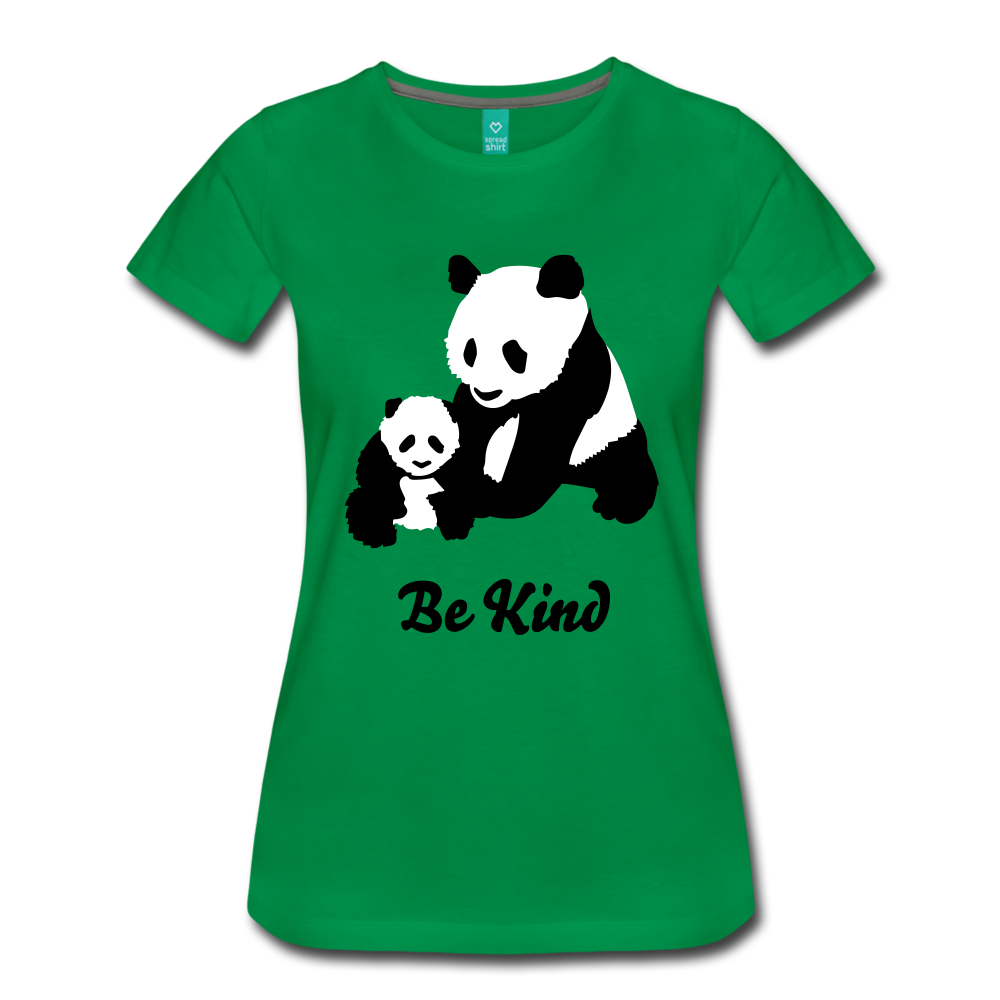 Be Kind Panda Mom Premium Women's T-Shirt-Women’s Premium T-Shirt-PureDesignTees