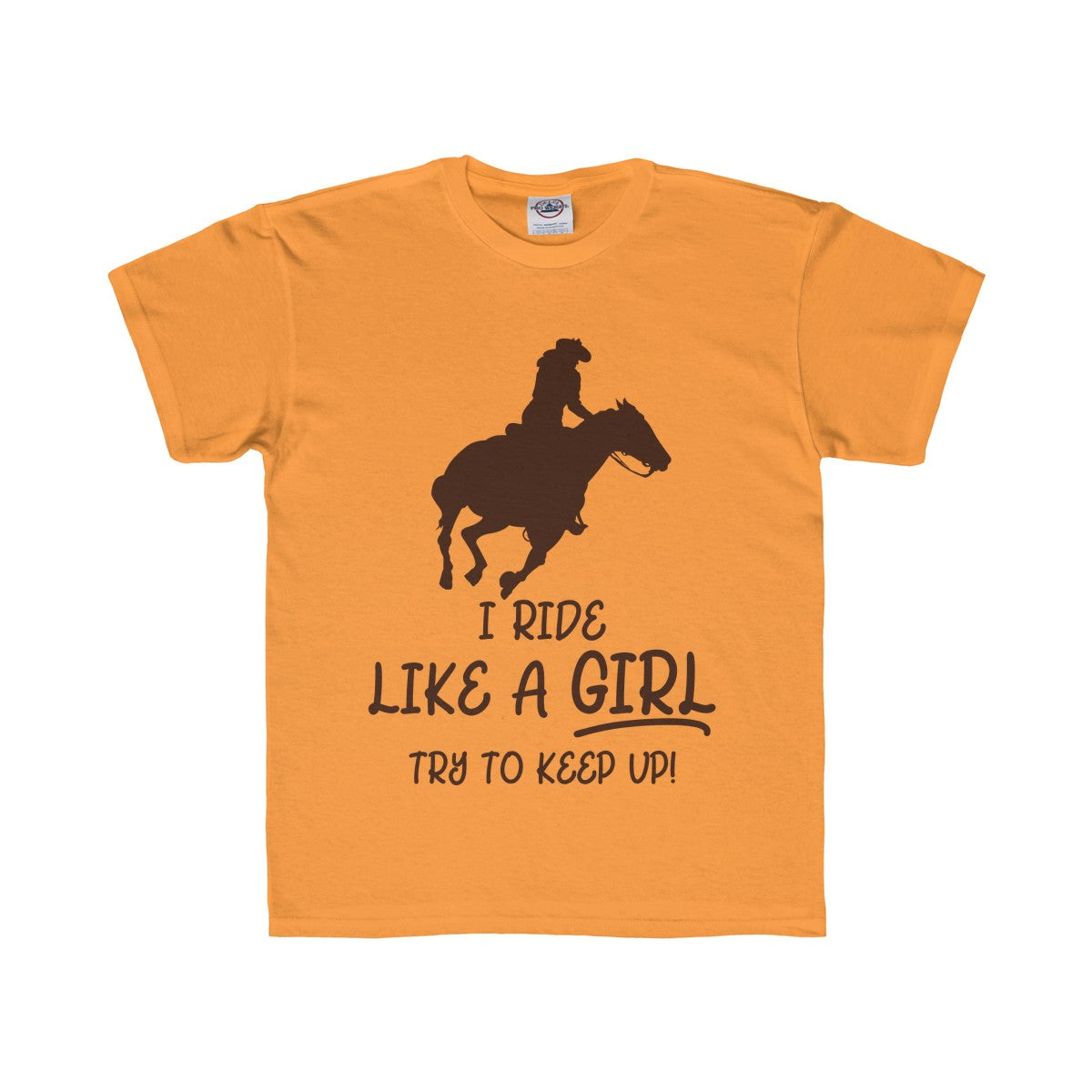 I Ride Like a Girl Try to Keep Up Kids Regular Fit Tee-Kids clothes-PureDesignTees