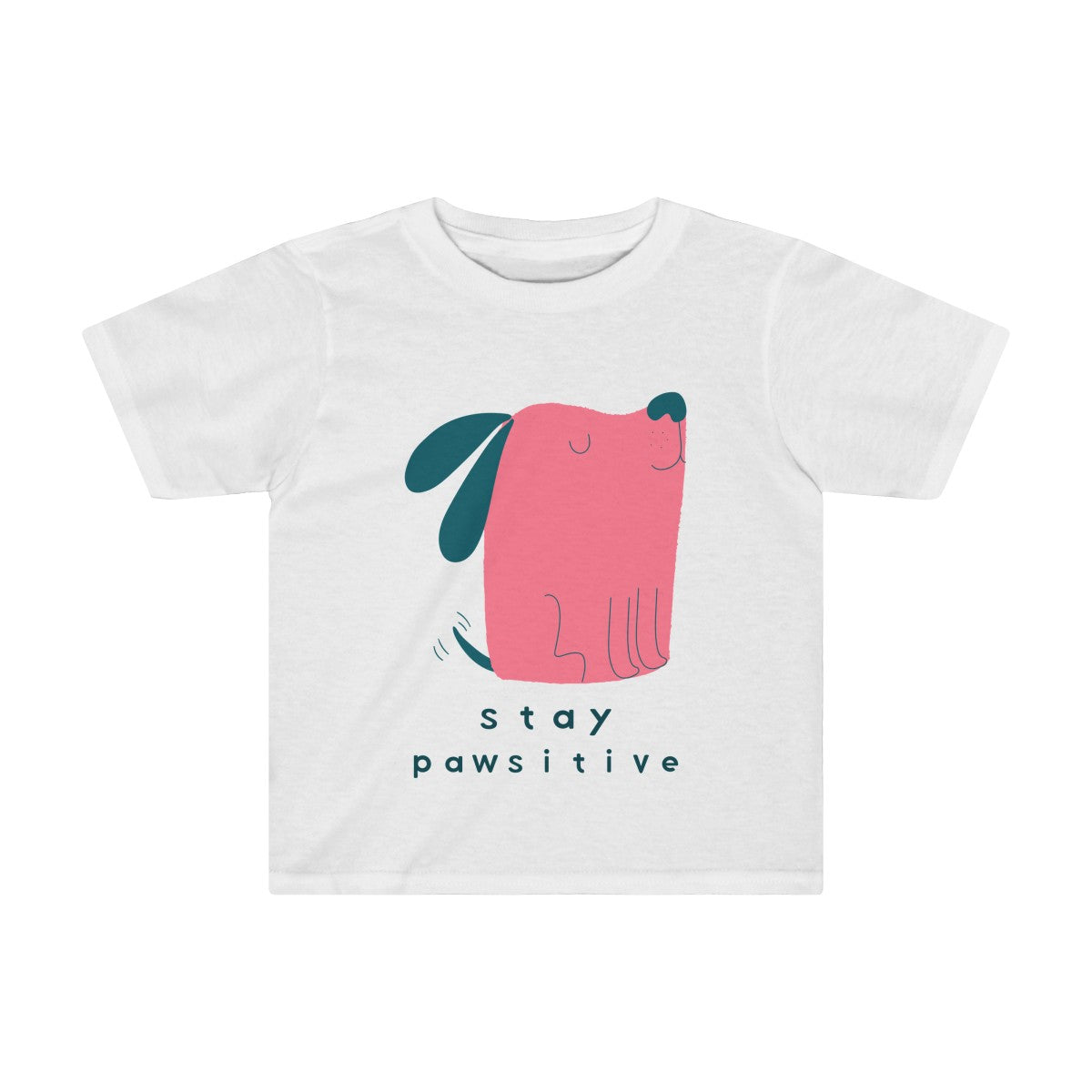 Stay Pawsitive Kids Tee-Kids clothes-PureDesignTees