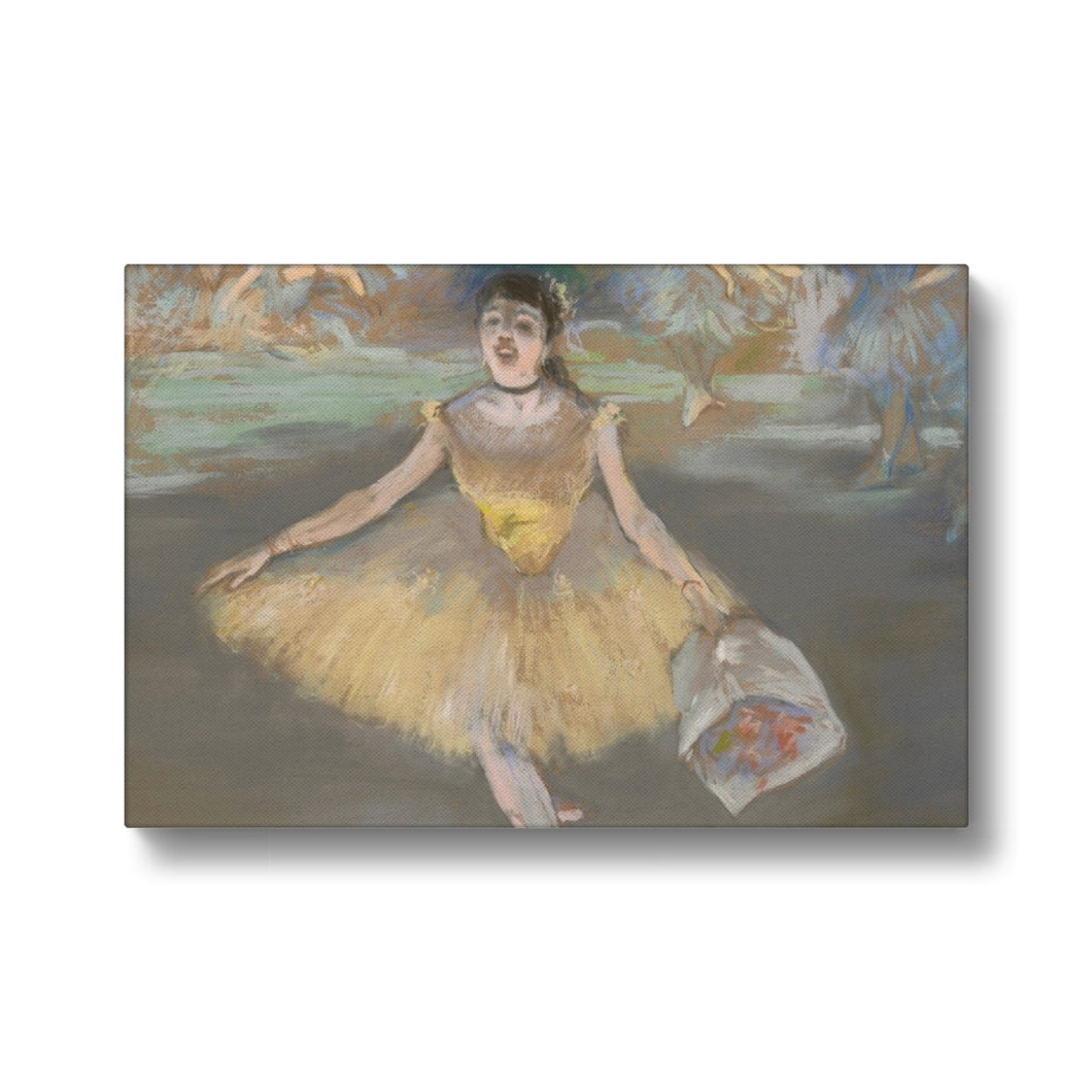Dancer with a Bouquet by Edgar Degas Canvas-Fine art-PureDesignTees