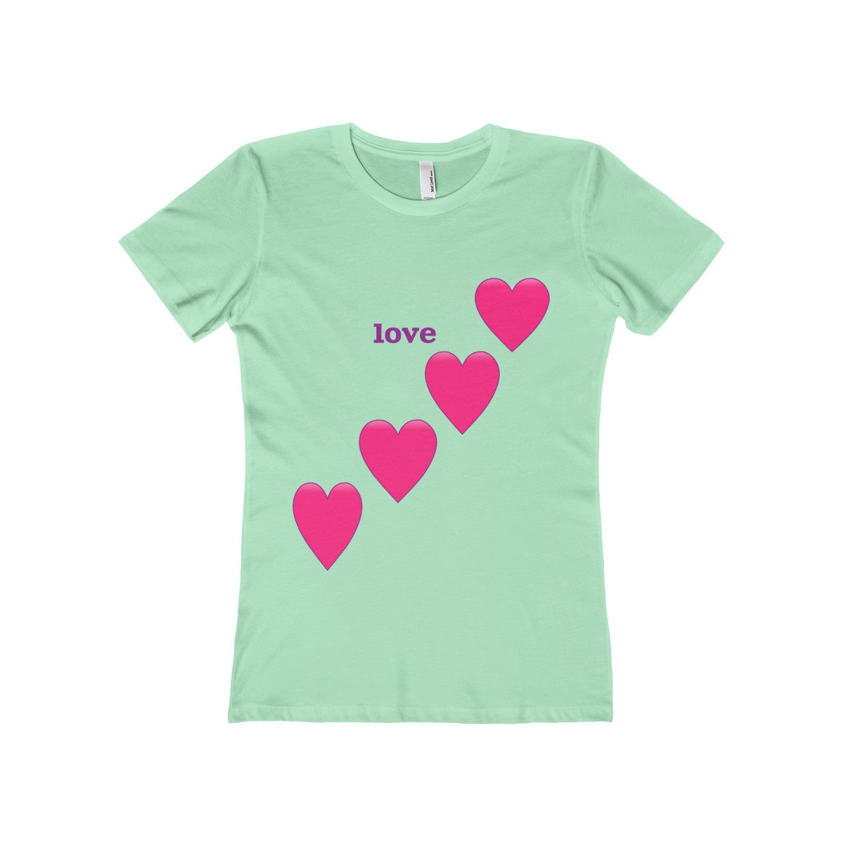 Love and Hearts Valentine's Day Women's The Boyfriend Tee-T-Shirt-PureDesignTees