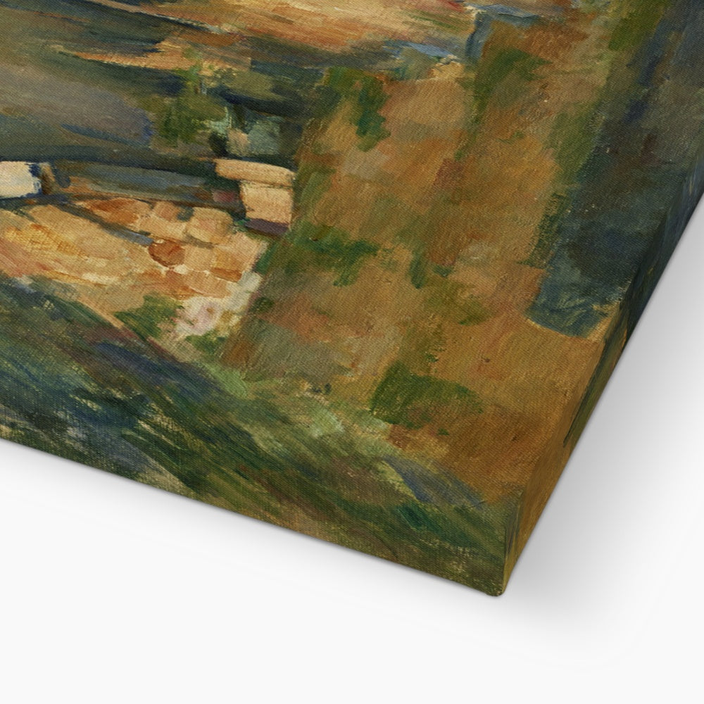 Abandoned House by Paul Cézanne Canvas-Fine art-PureDesignTees